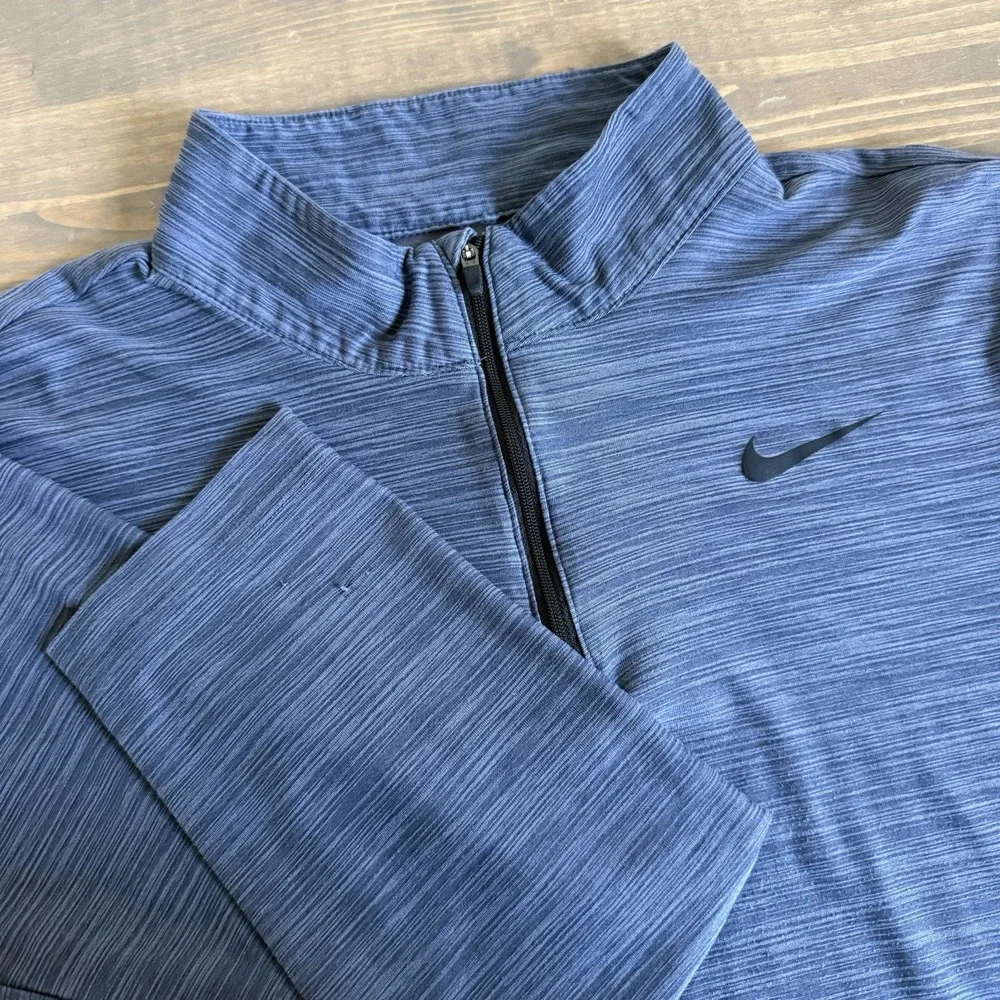Nike Women's Small Grey 1/4 Quarter Zip Dri Fit Pullover Active Work Out